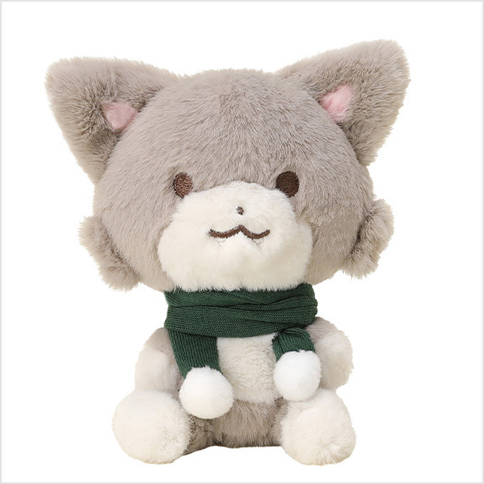 韩国代购进口morong狐狸玩偶包挂件毛绒公仔灰狐狸钥匙扣挂饰周边