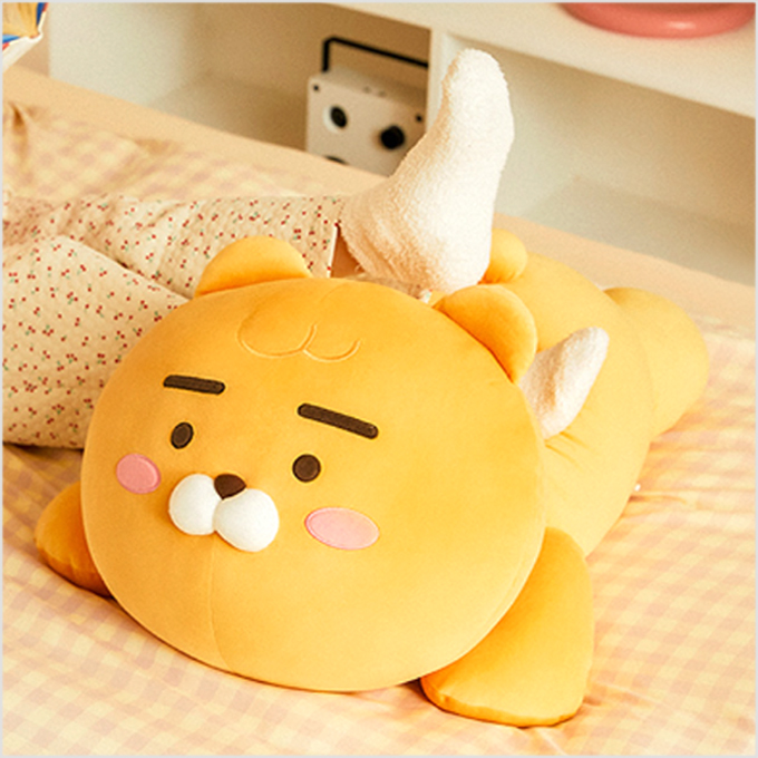 韩国代购KAKAO FRIENDS Ryan狮子趴趴大抱枕玩偶公仔靠垫靠枕娃娃