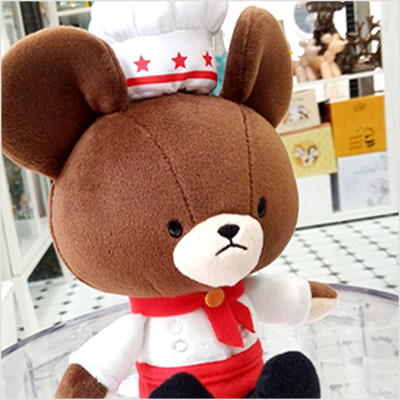 韩国代购进口Bears'School厨师jackie读书熊毛绒公仔玩具小熊玩偶