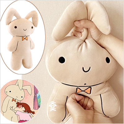 韩国蜡笔小新挨揍兔抱枕发泄兔子