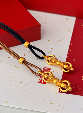 金店同款五股金刚杵吊坠