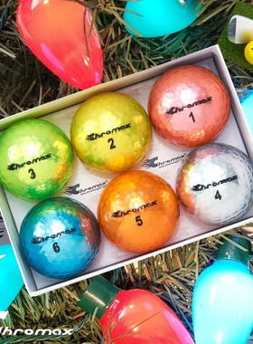 Chromax Metallic M5 瞄准线镭射彩色反光金属色多层小众高尔夫球