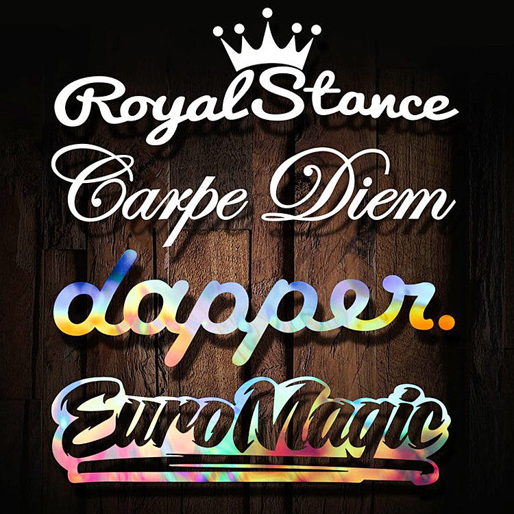 汽车贴纸个性创意七彩镭射反光英文字改装前后风挡玻璃装饰车身贴