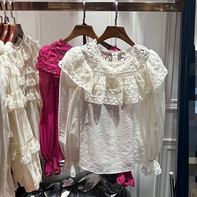 宽松显瘦泡泡袖别致衬衫