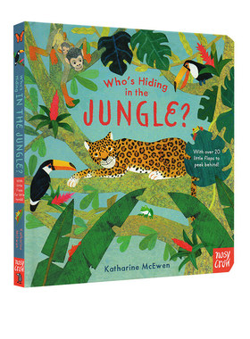英文原版 National Trust Who's Hiding in the Jungle? 谁躲在丛林里？ 纸板趣味翻翻书 丛林动 STEM 儿童启蒙早教科普绘本大嘴鸟