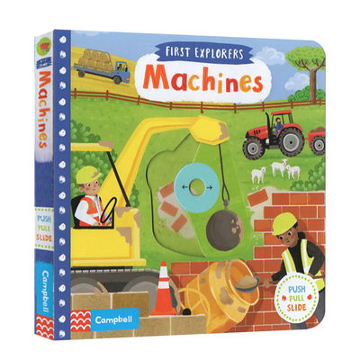 英文原版绘本 busy系列 First Explorers: Machines SETM科普 幼儿探索启蒙机关操作纸板书