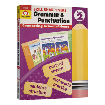 Skill Sharpeners Grammar and Punctuation Grade 2 二年级语法标点技巧英文原版教材 小学生课外家庭练习册 Evan Moor