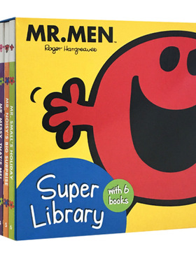 原版进口书 奇先生 卡板书（0-3岁）Mr Men (board book)儿童启蒙认知故事书撕不烂宝宝认知书玩具书趣味认知书原版英语书纸板书