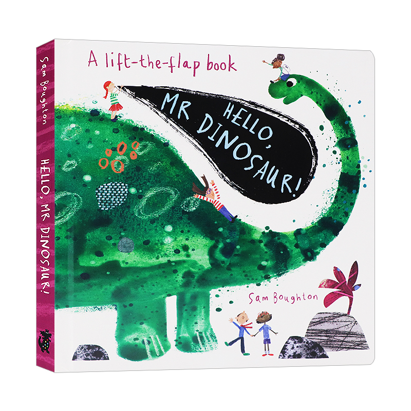 进口英文原版 Hello,Mr Dinosaur!?你好！恐龙先生 儿童趣味翻翻书 3-6岁