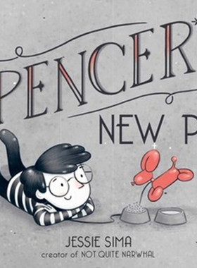 现货 进口英文原版 Jessie Sima 铅笔画无字绘本 Spencer's New Pet 斯宾塞的新宠物 精装 儿童绘本