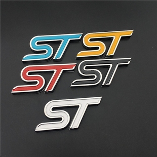 福特新蒙迪欧福克斯嘉年华车贴改装运动ST车标RS金属中网标尾标贴