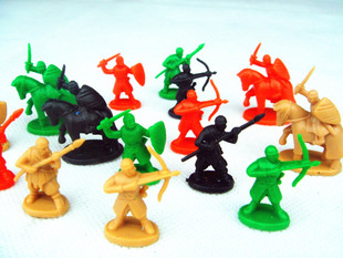 桌游战棋跑团配件兵人模型棋子1:90古罗马古代骑士弓箭手骑兵步兵