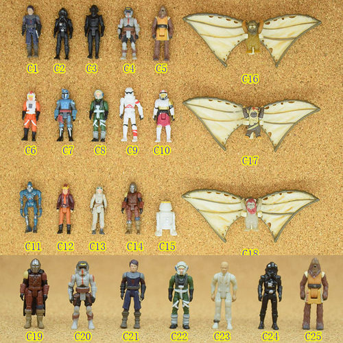 迷你先锋星球大战小号1/72可动沙盘小兵人模型楚巴卡飞行小熊