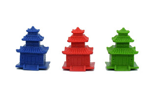 桌游配件 古代房屋模型 宫殿 寺庙指示物