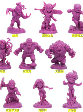 漫威联合作战桌游模型紫色KS达肯黑暗之女暗星红浩克大熊座白寡妇