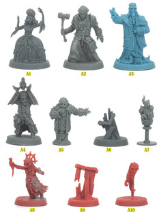 暗黑地牢桌游模型 所罗门魔幻人物 怪物 精灵