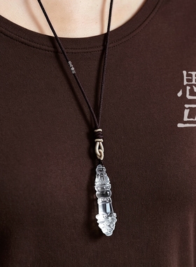 斩断一切执迷不悟·文殊剑·高净天然5A水晶吊坠·人工二次精抛