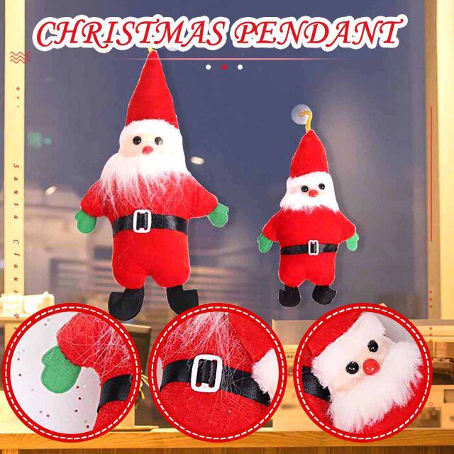 2pc christmas ornaments gift santa claus snowman tree toy do