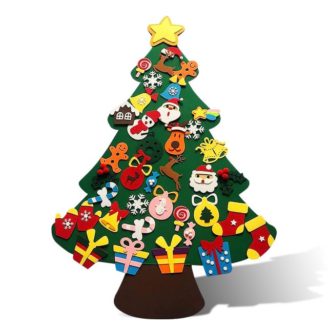 diy christmas tree wall hanging felt xmas ornament crafts fo