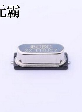 C22118J019 无源晶振 22.1184MHz ±20ppm 20pF HC-49S-SMD