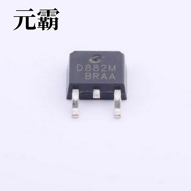 D882M(RANGE:160-320) 三极管(BJT) NPN 电流:3A 耐压:30V hfe=16