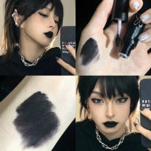 hyntoor黑兔唇泥B05黑色唇釉厌世风欧美风万圣节暗黑系口红哑光