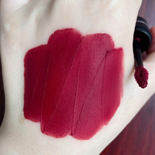 显白到发光!木柯诗唇泥v04山楂鸽血红车厘子暗红复古红哑光口红