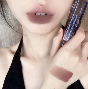 亚裔感辣妹裸棕!欧美妆裸色系吃土色巧克力色口棕哑光唇釉口红