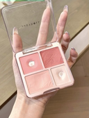 韩系氧气感蜜桃粉 橘朵腮红高光盘02元 气蜜桃淡颜嫩粉色少女感