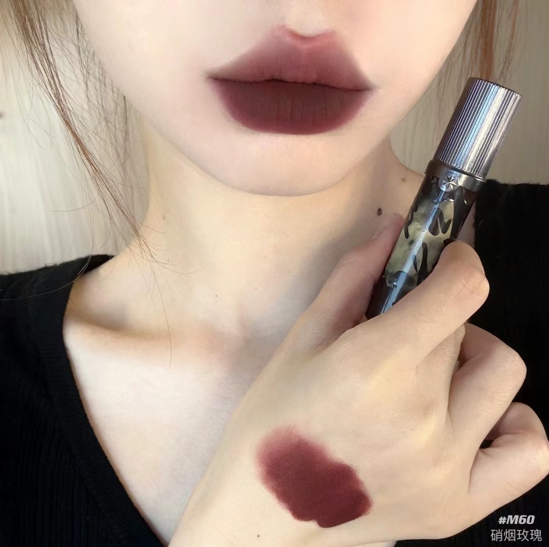 暗黑系朋克风恶女色欧美暗红棕口红Girlcult唇霜四大发明构奇唇釉