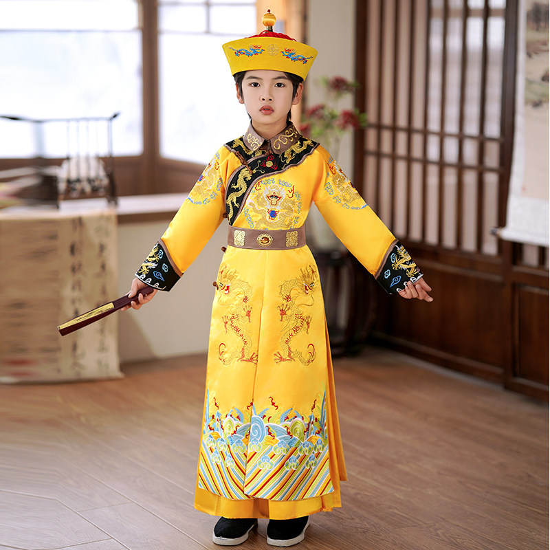 儿童古装男汉服演出服皇帝走秀装