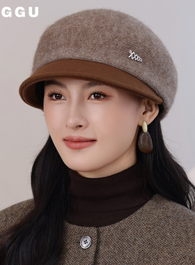 帽子女士冬季2025新款鸭舌帽中老年人妈妈奶奶时尚保暖贝雷帽洋气