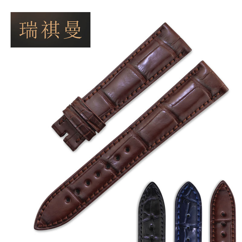 瑞祺曼鳄鱼皮表带代用肖邦萧邦L.U.C/经典赛车系列男真皮表带