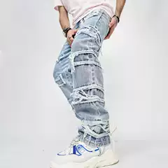 Cross-Border Foreign Trade Men's Jeans Wide-Leg Pants Jeans