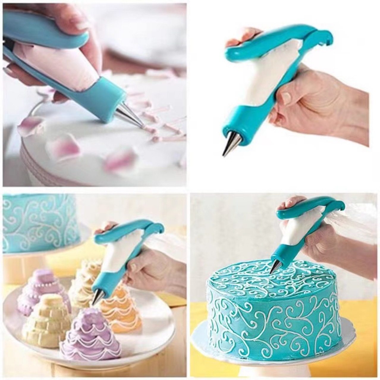 裱花枪裱花嘴裱花袋转换器烘焙工具套装家用饼干曲奇蛋糕制作裱花