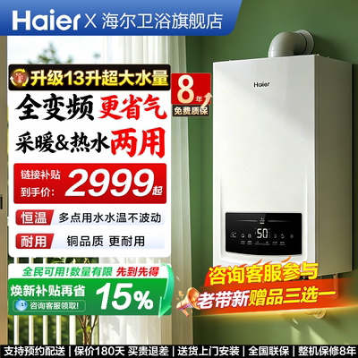 海尔采暖壁挂炉家用三变频省气王