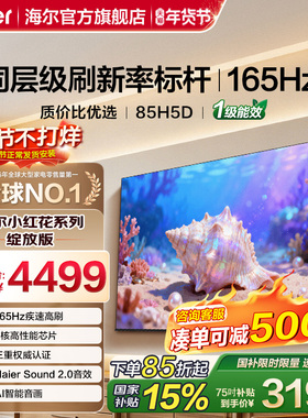国补海尔小红花75/85英寸144Hz高刷护眼55吋4K平板液晶电视机H5D