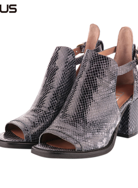 MJUS意大利牛皮鞋复古做旧女款罗马凉鞋954001