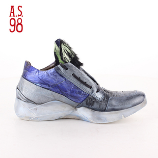 A.S.98意大利牛皮鞋复古做旧女款休闲靴754102