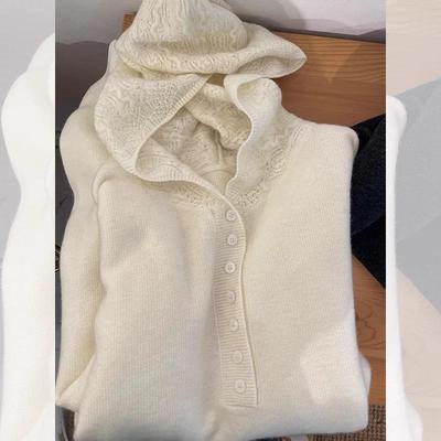 显瘦连帽针织衫女百搭打底衫上衣