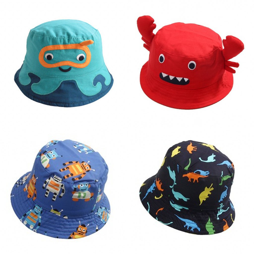外贸原单水洗棉男童遮阳帽儿童渔夫帽春夏秋太阳帽子盆帽渔夫帽