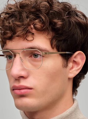 lool男女近视光学眼镜框架西班牙制金属薄钢轻双梁杠飞行员RIGEL