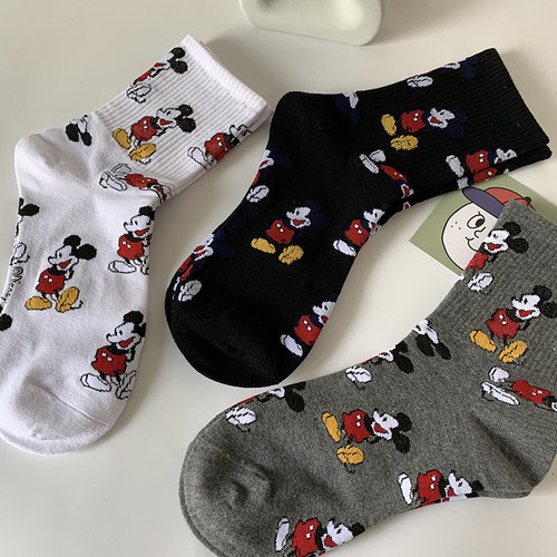 袜子女卡通动漫中筒袜棉