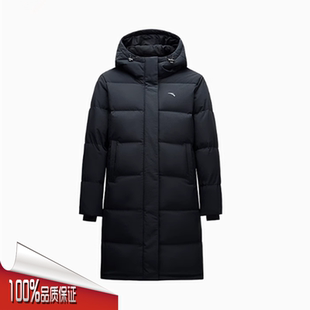 中长鸭绒防泼水保暖面包服162517903 安踏冰甲羽绒服女2024冬新款