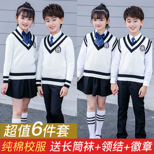 儿童合唱演出服中小学主持朗诵演讲服装秋冬季元旦表演服毕业班服