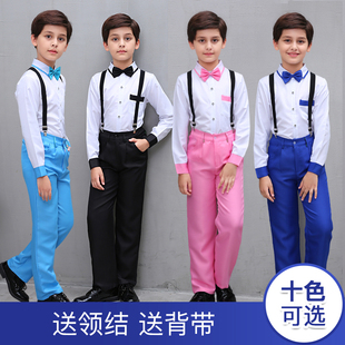 六一儿童小主持人礼服男童大合唱团演出服装幼儿园诗歌朗诵表演服