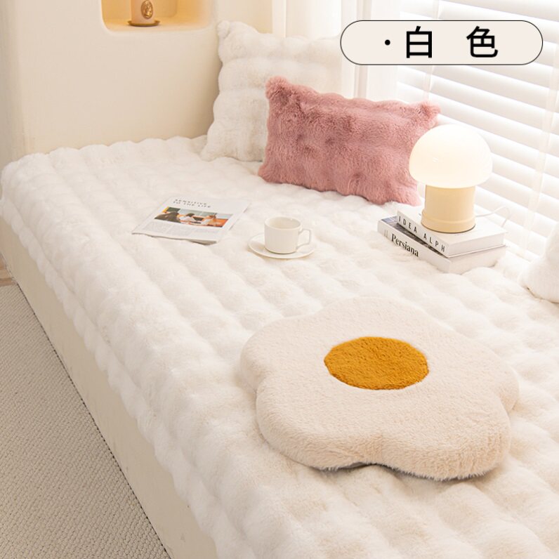 喝茶直播桌子毛垫长毛专用午睡毛绒地垫子毛绒脚垫家用免洗夏天