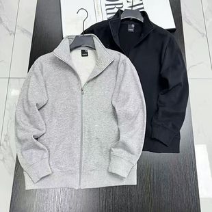 休闲运动外套男童春秋款拉链立领卫衣秋冬季潮牌加绒开衫男女上衣