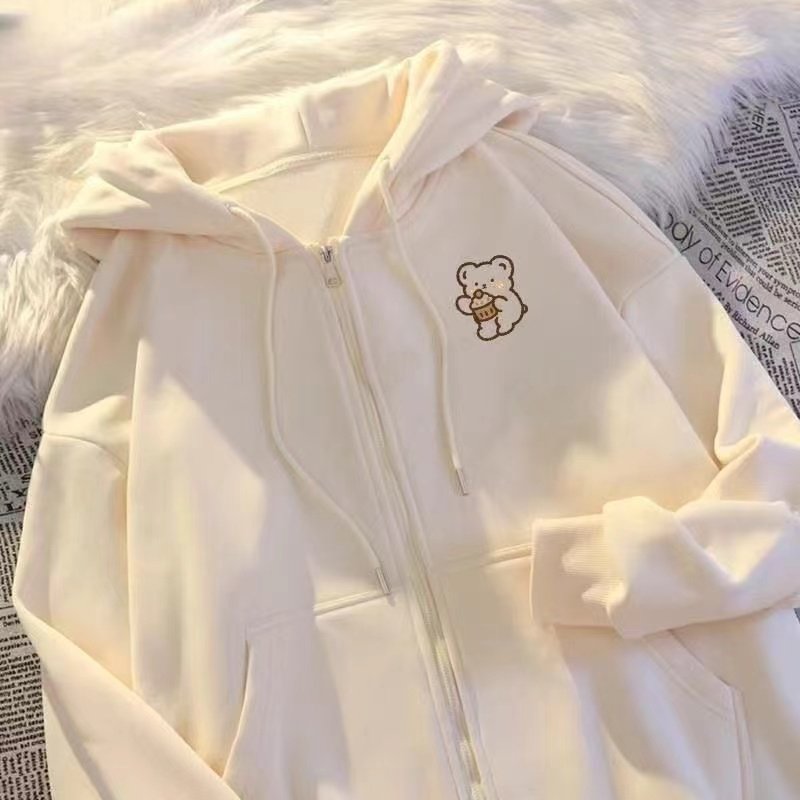 女童小熊吃蛋糕开衫连帽卫衣2025新款中大童秋冬休闲宽松拉链上衣,童装/婴儿装/亲子装,卫衣/绒衫,淘宝优惠券,粉丝福利购,淘宝优惠卷