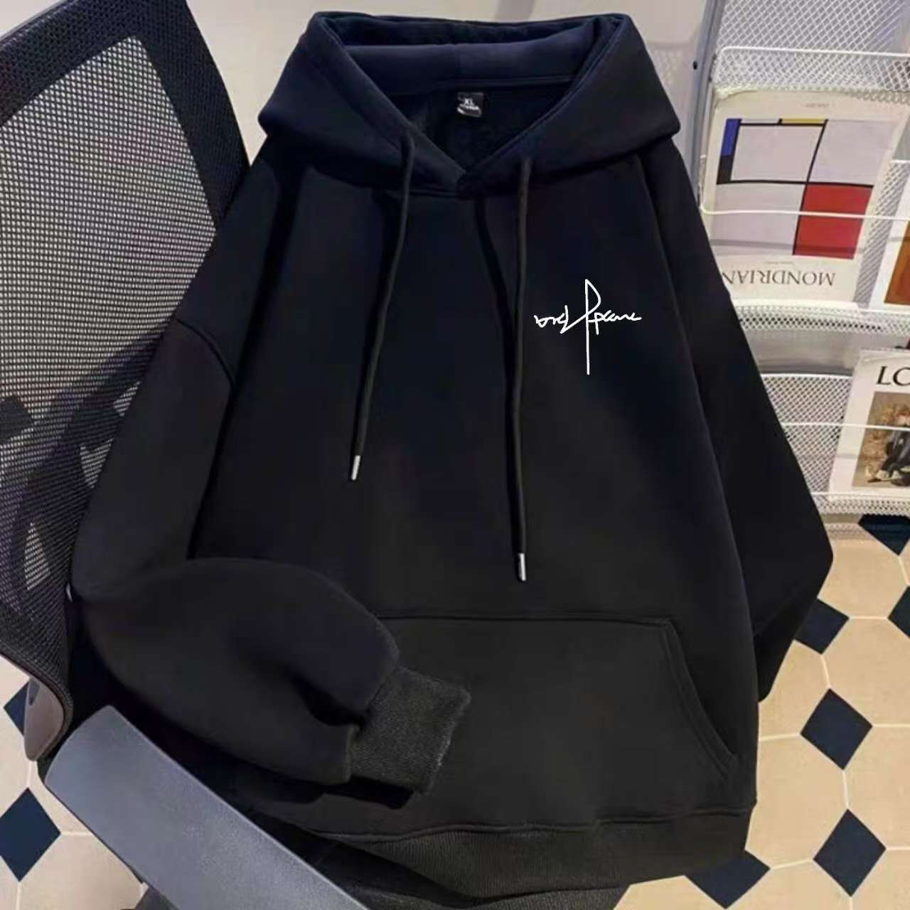 男女童春秋冬季连帽卫中大童宽松